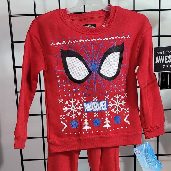 Marvel Spiderman Kids Holiday Pajama Set - Red (Size 4) - Picture 4 of 8